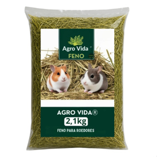 2,1 KG Feno Para Coelho Roedores Porquinho Da Índia Hamster Pets Feno Premium Verdinho em Oferta na Shopee