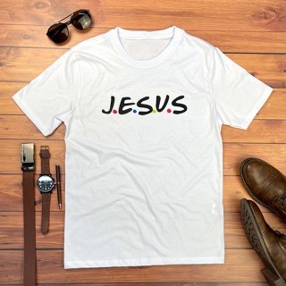 Camiseta Masculina J.E.S.U.S Regular Fit Algodão Premium Gospel Cristã Evangélica Fé e Estilo