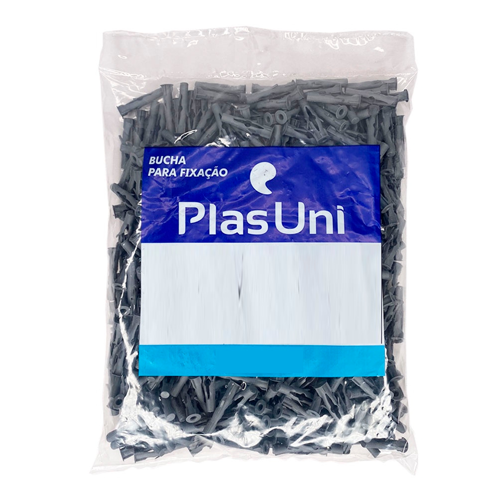 Kit 100, 200, 300, 400 ou 500 Bucha Plastica Tijolo Baiano Furado oco FU 8mm Com Anel C/Anel Nº8