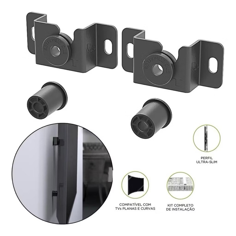 Suporte Tv Fixo Universal LED/LCD Plasma 10 24 32 43 50 55 até 85 Polegadas Parede ou Painel — imagem 2 de 2