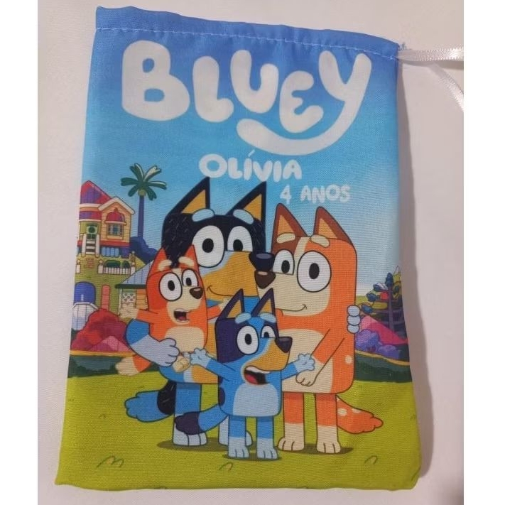 Saquinho Surpresa Personalizado Bluey 14x19cm em Oferta na Shopee