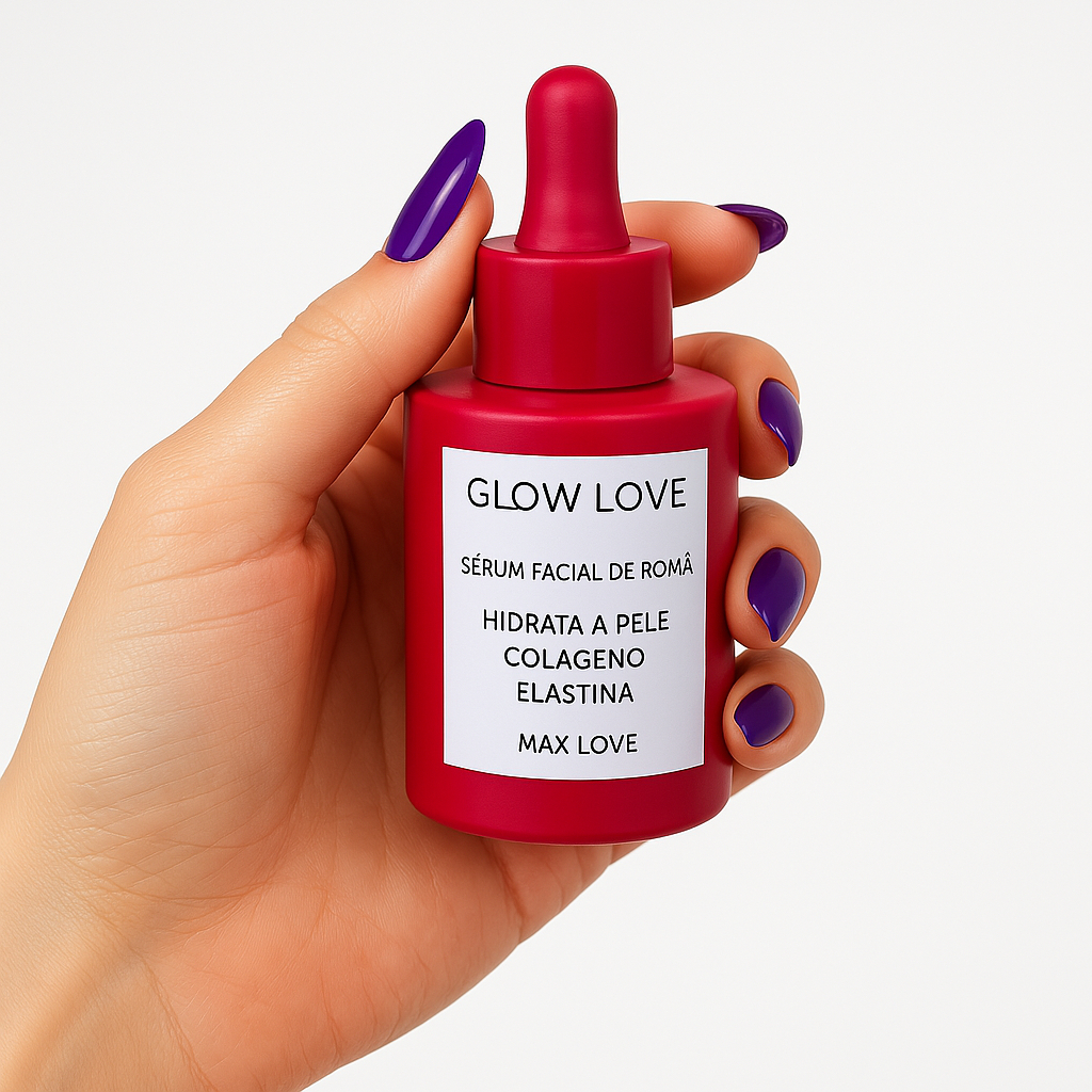 Serum Facial Romã- Skincare hidratante, colágeno, antioxidantes compatível maquiagem, anti sinais.