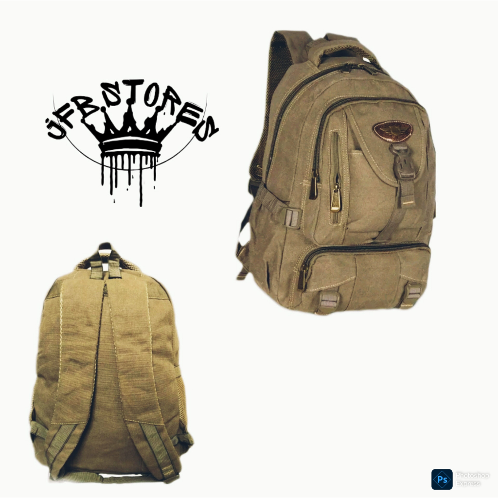 Mochila Escolar Em Lona Reforçada Notebook Moderna