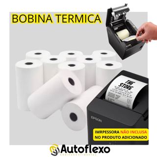 Kit Bobina 80x40 Para Impressora Térmica De Cupom Branca Fácil De Instalação Envio Rápido Original em Oferta na Shopee