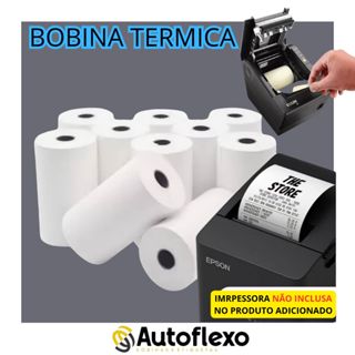 Kit Bobina 80x80 Branca Fácil Instalação Cupom Fiscal Promoção Original AutoFlexo Bobinas em Oferta na Shopee