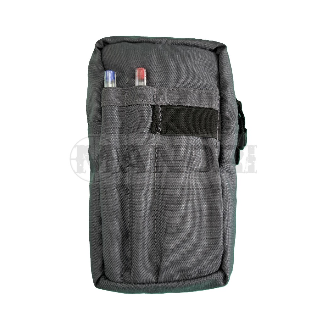 Bolso tático Modular 18x12cm com porta Caneta e lanterna Capa Colete Cinza Bandeirante
