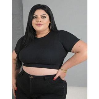 Blusa Cropped Básico Manga Curta
