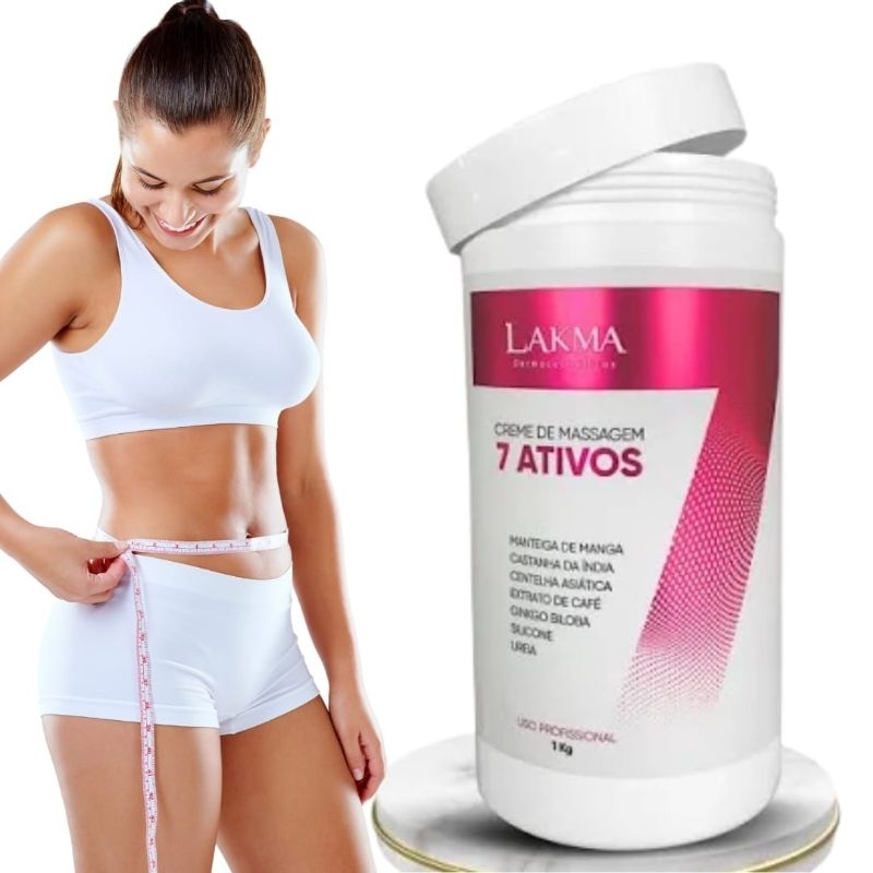 Creme para Massagem Corporal 1kg - Celulite, Flacidez e Gordura Localizada