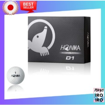 Bola De Golfe Honma De Qualidade Japonesa D1 2 Peças 1 Dúzia (12 Bolas) Branca BT1601