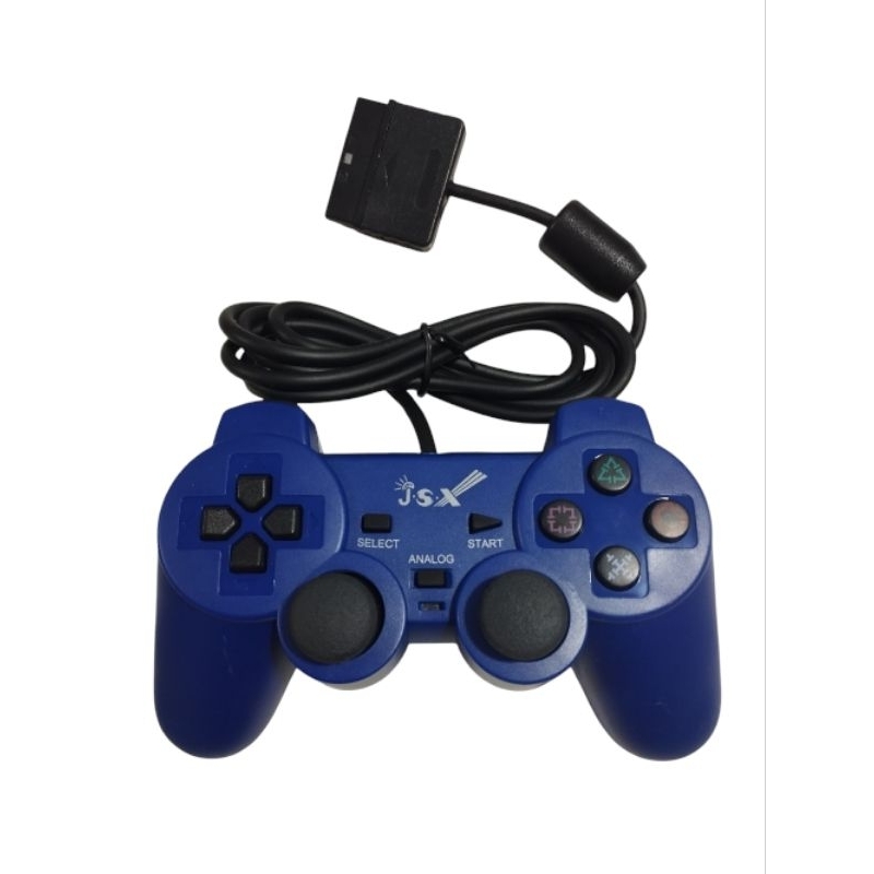 controle para Playstation2 com fio (azul) joystick analógico PS2. pronta entrega