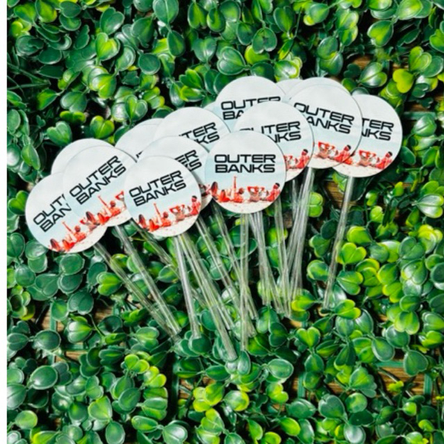 Topo para docinhos Outer Banks - Topo para cupcake Outer Banks - decoração docinhos Outer Banks