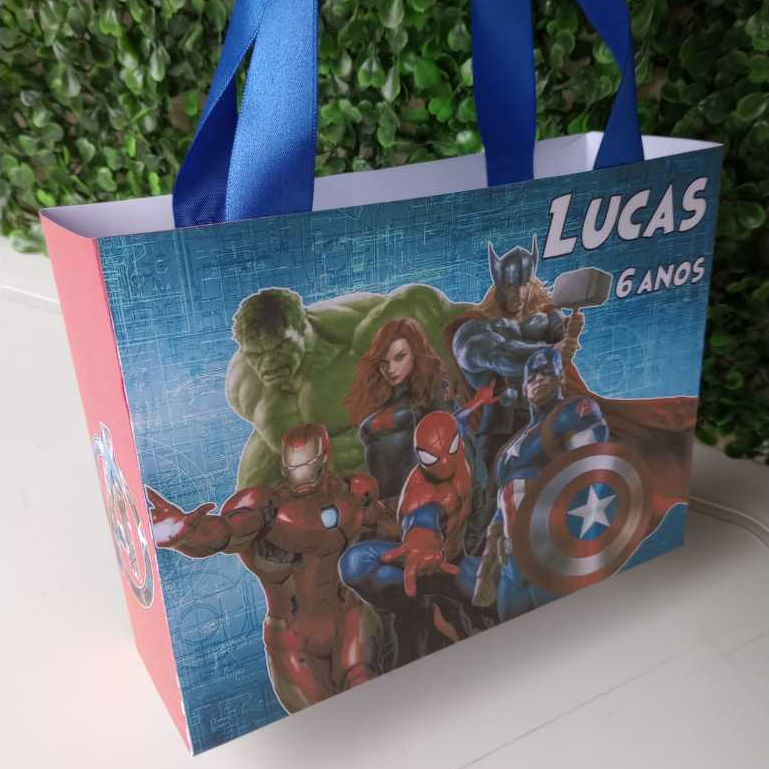 Sacolinha Surpresa Os Vingadores Personalizada | Lembrancinhas | Festa infantil | Aniversário