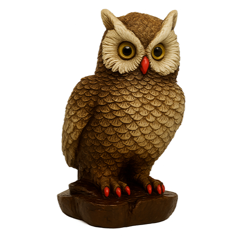 Linda Coruja Em Gesso Decorada 01 Unidade 25cm em Oferta na Shopee