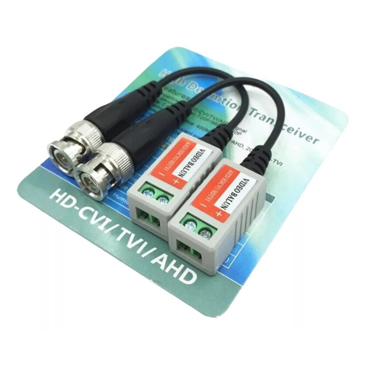 1 Par Video Balun Passivo Cftv Conversor Utp Hd Ahd/tvi/cvi Video Balun Camera Ahd Ate 600mts Conversor Analogico 1 Par