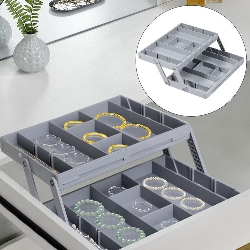 Organizador De Gaveta , Multinível Inteligente Expansível Ajustável De Mesa De Banheiro  r...