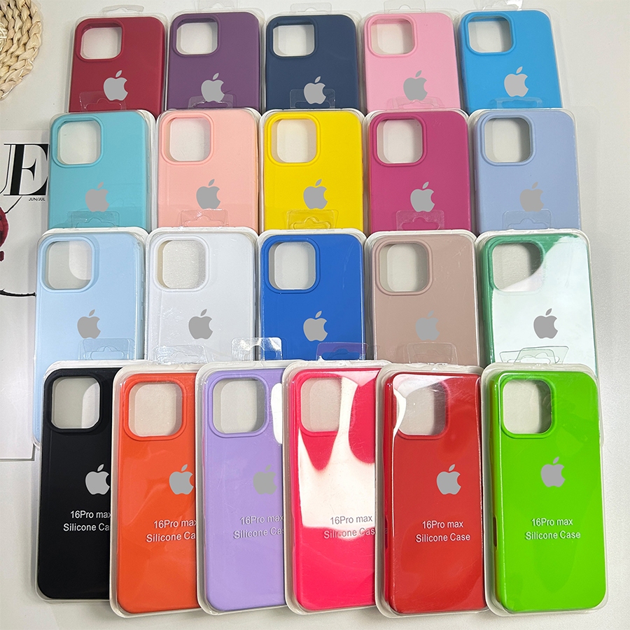 Capa de silicone líquido original de alta qualidade macia simples e leve estilo luxuoso paraiPhone 7 XR 1112 13 14 15 16 em Oferta na Shopee