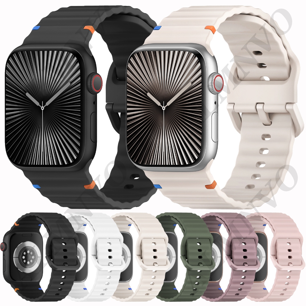 Pulseira para Apple Watch iwatch Ultra 3 Series 11 10 9 8 7 SE 6 5 4 3 40mm 44mm 41mm 45mm 42mm 46mm 49mm Silicone