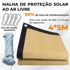 Toldo Sombrite 90% Para Varanda Garagem Camping Proteção Solar Tenda Para Carro 2x2m 5x3m 5x4m Com Corda E Trava