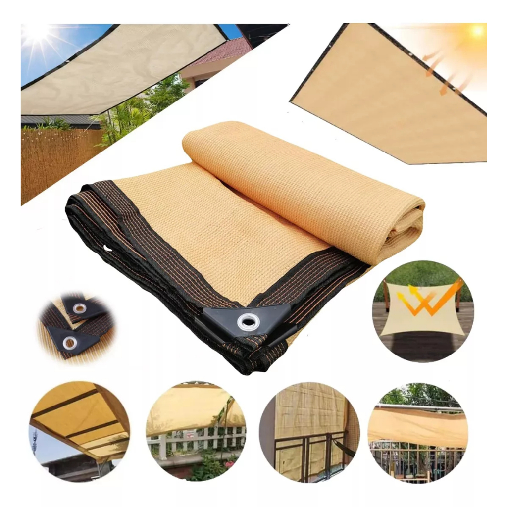 Toldo Sombrite 90% Para Varanda Garagem Camping Proteção Solar Tenda Para Carro 2x2m 5x3m 5x4m Com Corda E Trava — imagem 2 de 2