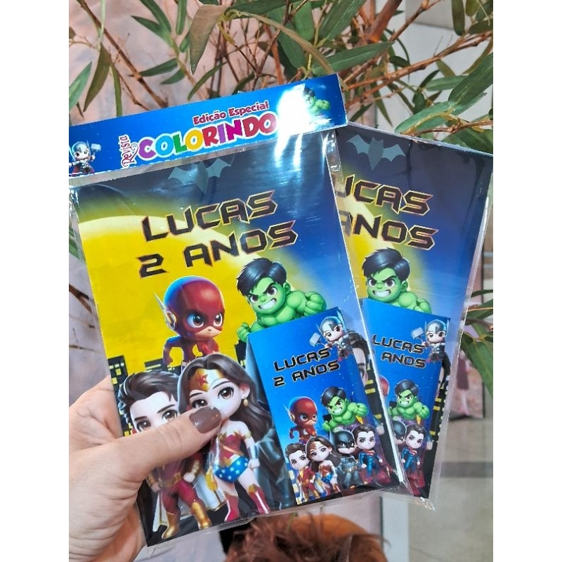 kit de Colorir Super-heróis Vingadores Cute Personalizado.  Fazemos qualquer tema.