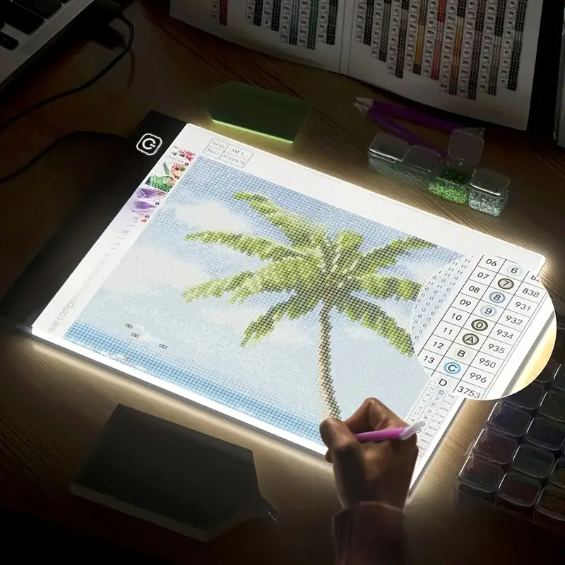 Mesa De Led Luz Branco Desenho Transposição A4 Profissional