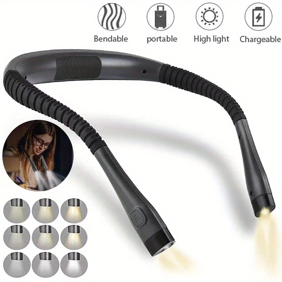 Lanterna Flexível Pescoço Lâmpada Luz Leitura USB Recarregável — imagem 2 de 2