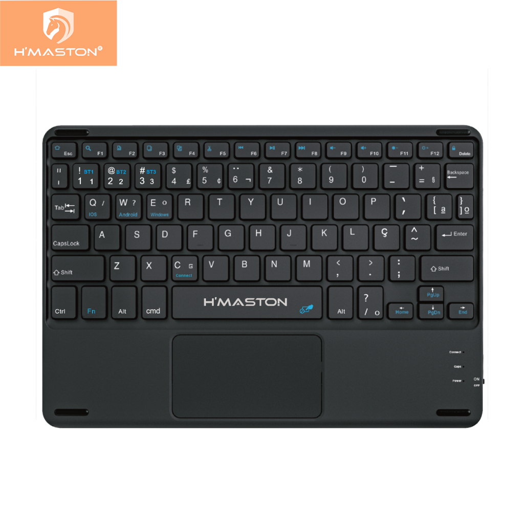 H'maston JP105 Teclado UltraFino Bluetooth Portátil Para Tablet Celular com TouchPad em Oferta na Shopee