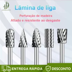 5pcs Jogo De Lima Rotativa Grossa Aço Para Madeira, Metal e Escultura