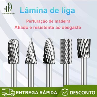 5pcs Jogo De Lima Rotativa Grossa Aço Para Madeira, Metal e Escultura