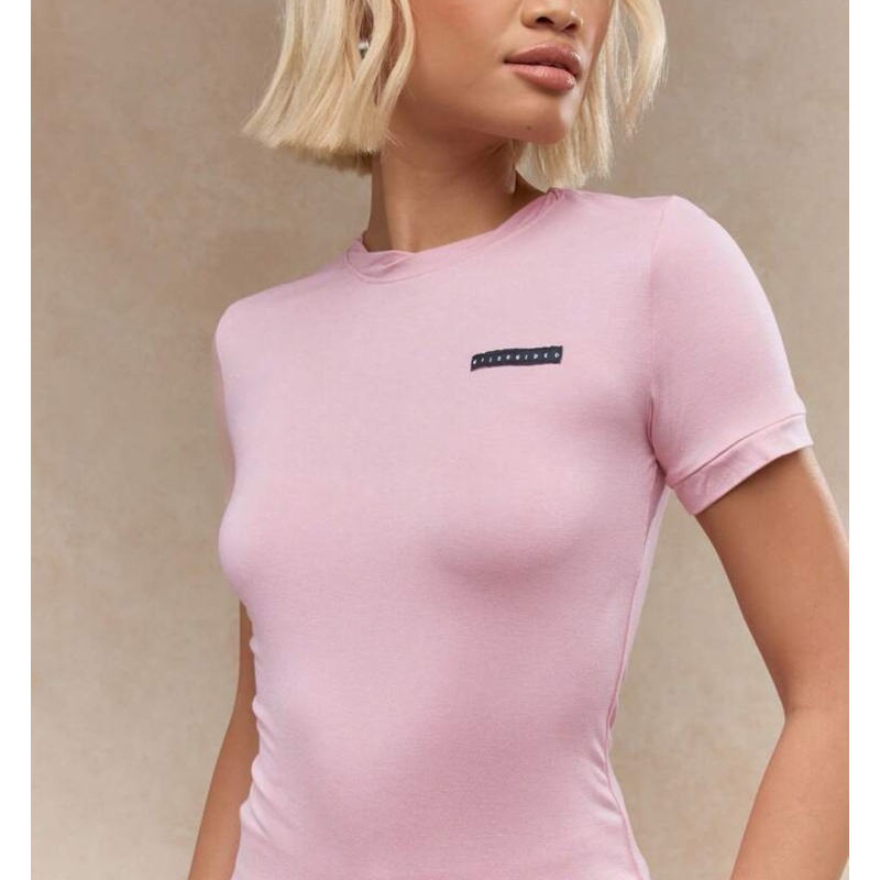 Camisa feminina rosa bebê