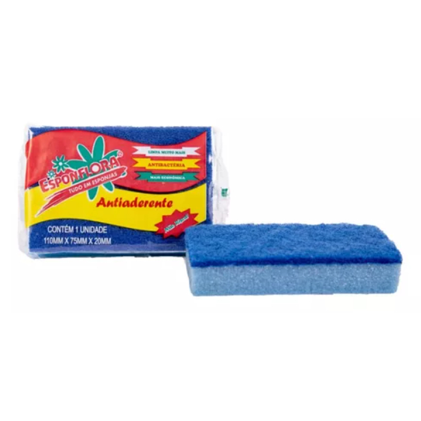 Kit Esponja Antiaderente Azul 110x75cm C/10 unidades
