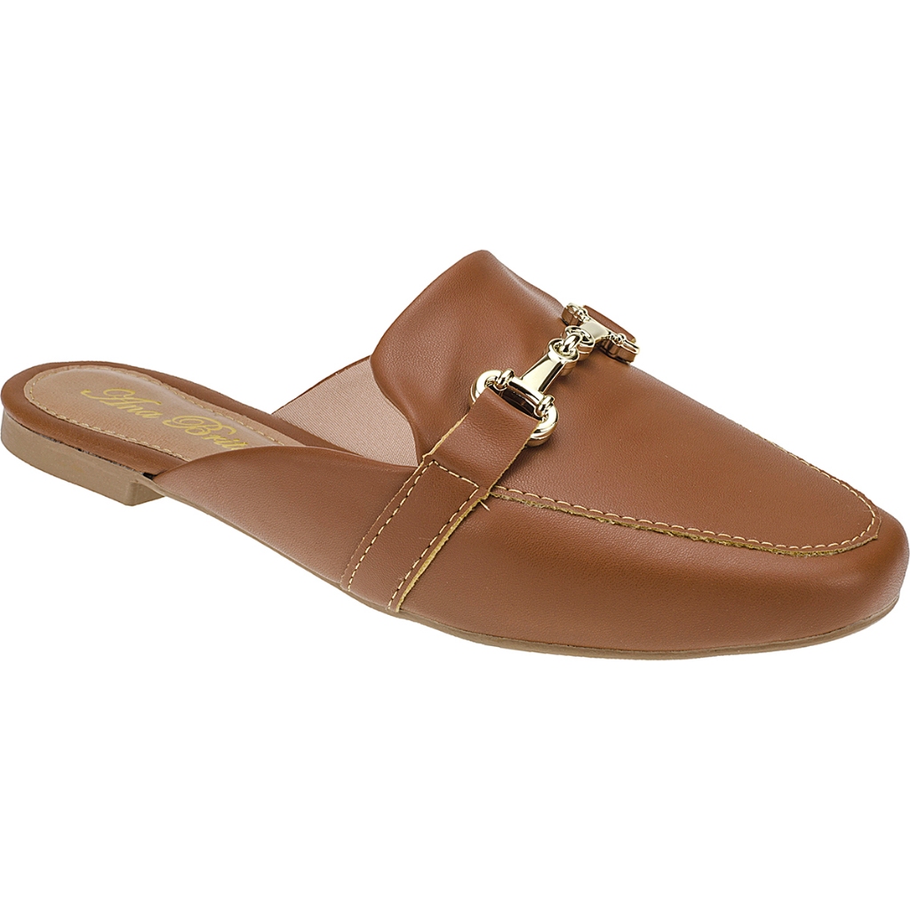 Mule Feminino Bico Quadrado Sapatilha Sandália Sapato Mocassim Rasteira Casual Ana Brito