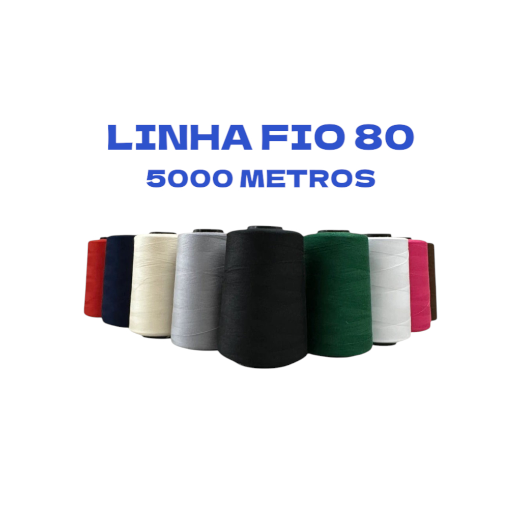 Linha fio 80 cone 5000 metros - Costura,Bordado e Artesanato