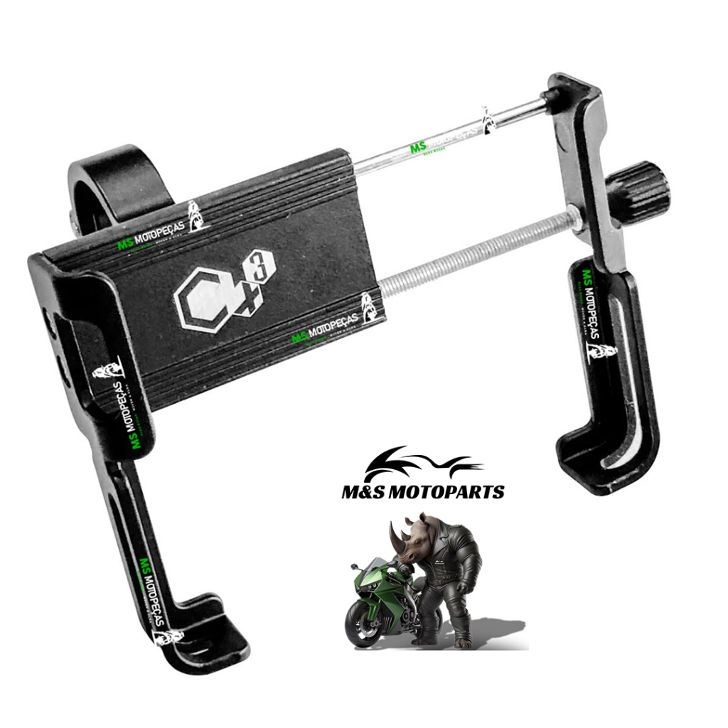 Suporte Para Celular GPS Bike Bicicleta E Moto Em Alumínio Resistente Fixação Guidão