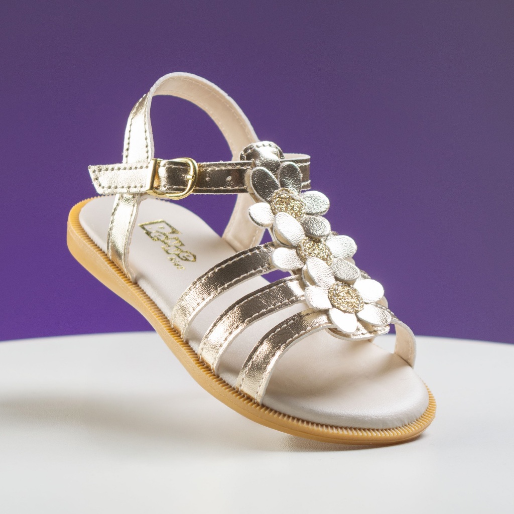 Sandália Infantil Menina 20 ao 27 Tiras Confortável Criança Delicada Flor Lisa Shoes Compre Já em Oferta na Shopee