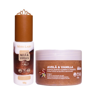 Kit 2pçs Geleia e Esfoliante Corporal de Avelã e Vanilla - Miss Lary em Oferta na Shopee