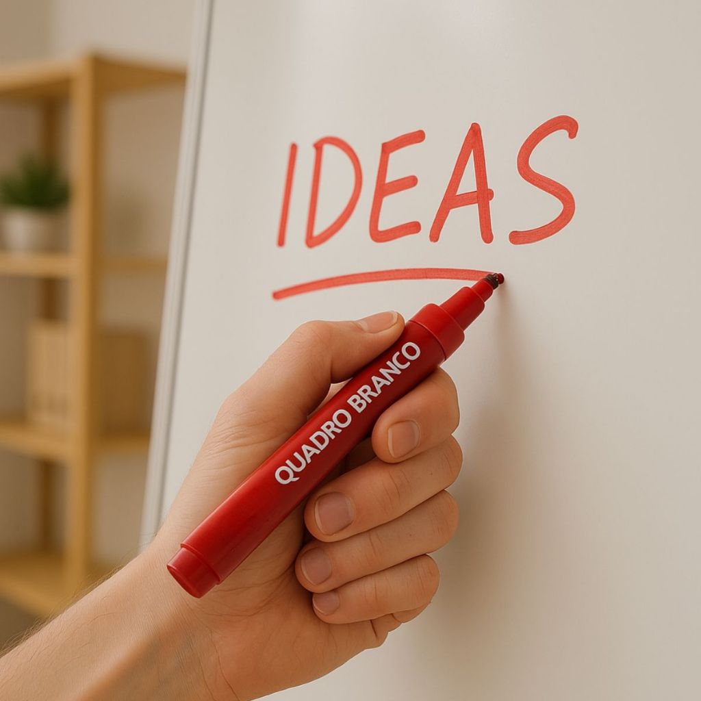 Pincel Caneta Marcador de Quadro Branco Canetão Lousa Escolar Apagador Escritório em Oferta na Shopee