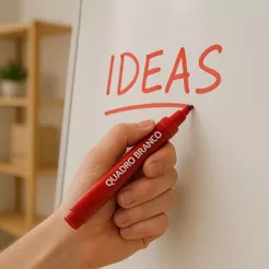 Pincel Caneta Marcador de Quadro Branco Canetão Lousa Escolar Apagador Escritório