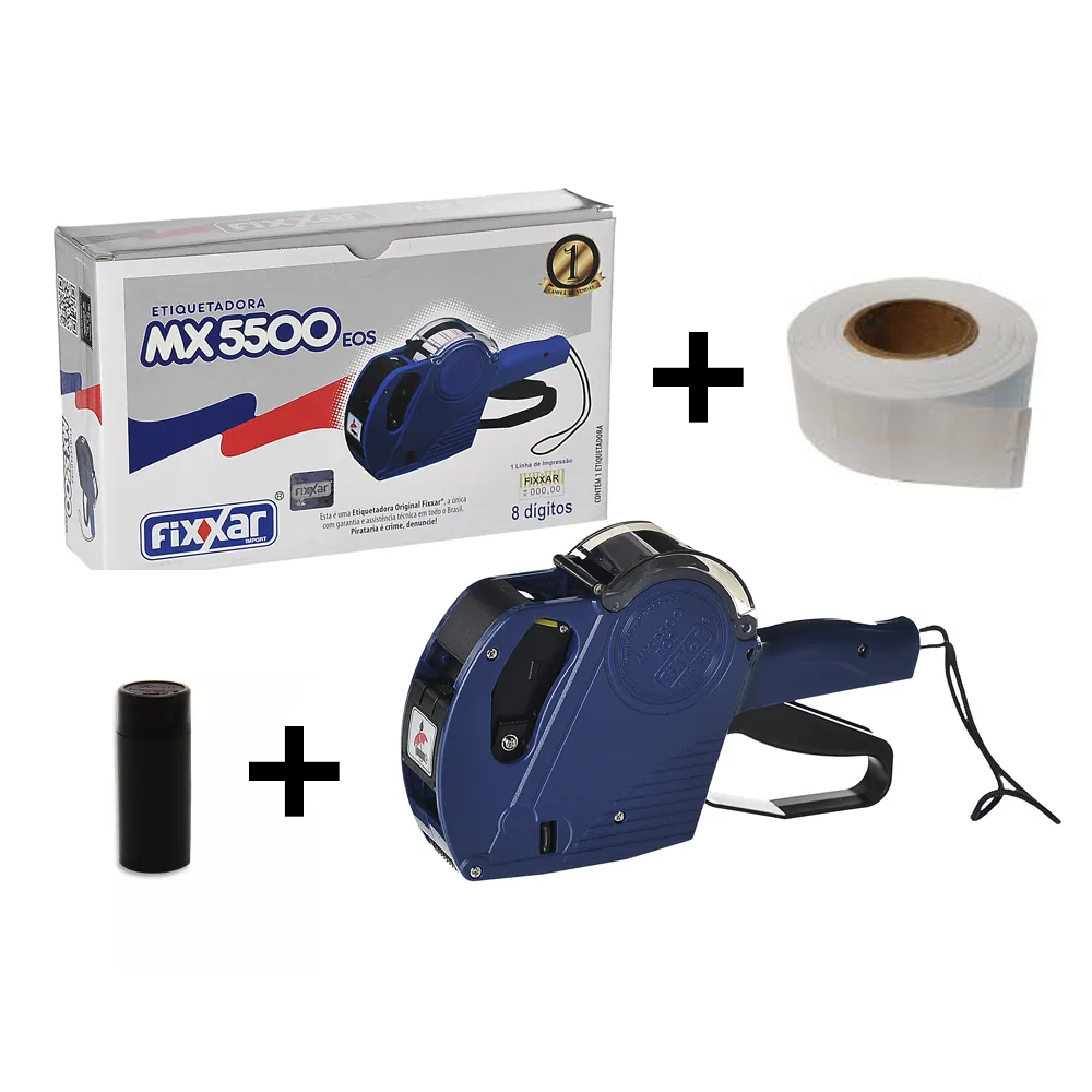 Etiquetadora Rotuladora Fixxar Mx5500 Eos Original + Brindes em Oferta na Shopee