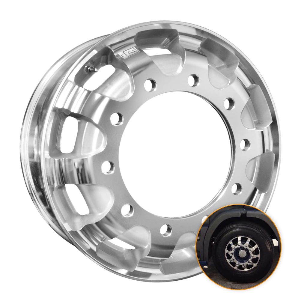 Roda de Alumínio GT1 Caminhão Aro 22,5 x 8,25 (10 furos) - Italspeed