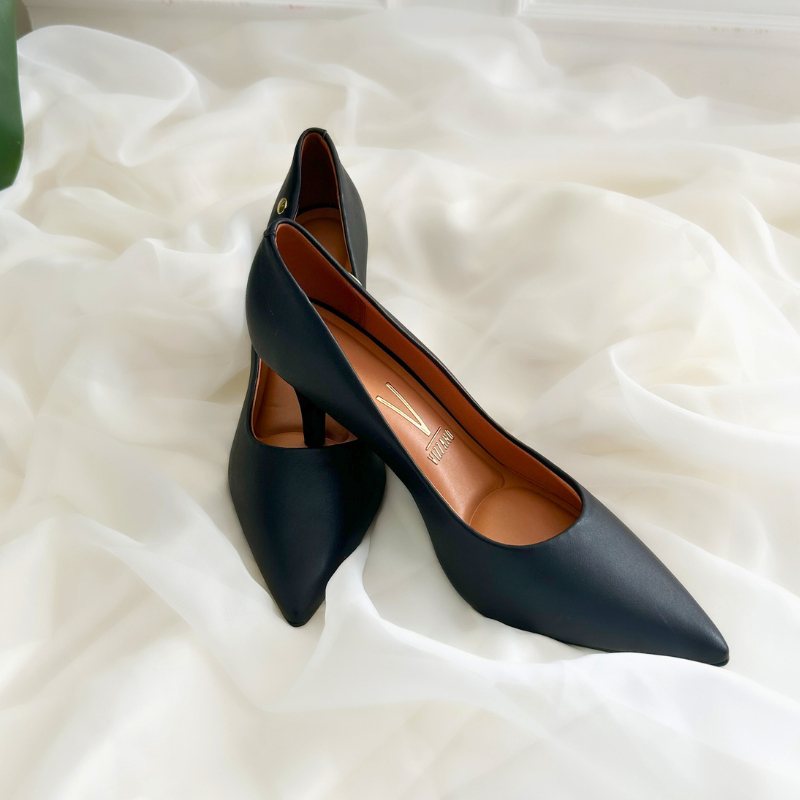 Sapato Scarpin Vizzano Preto Salto Alto 7cm