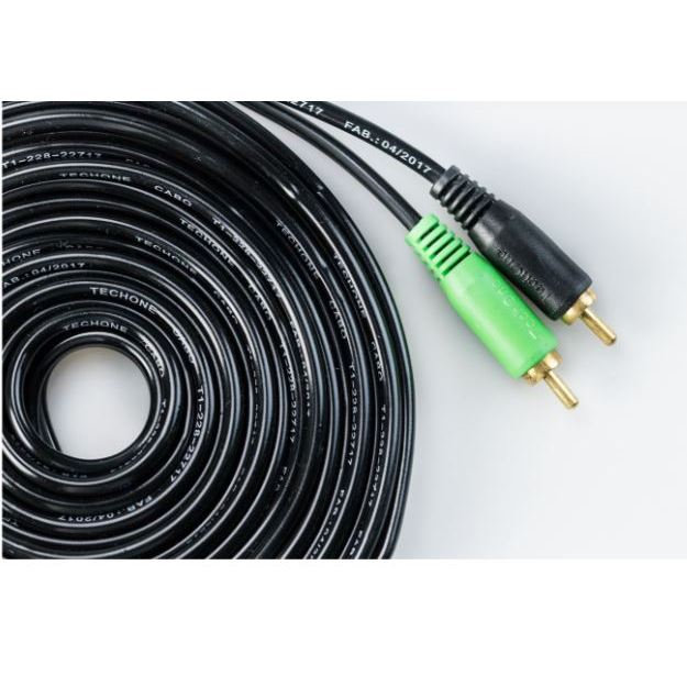 Detalhes do Kit com 3 Cabos RCA Preto 4mm 5m Svart