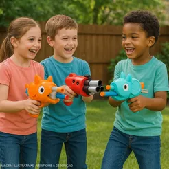 Lança Dardo Nerf Dinossauro e Dragão Dardos com Ventosa Brinquedo Menino Atirar Lançador