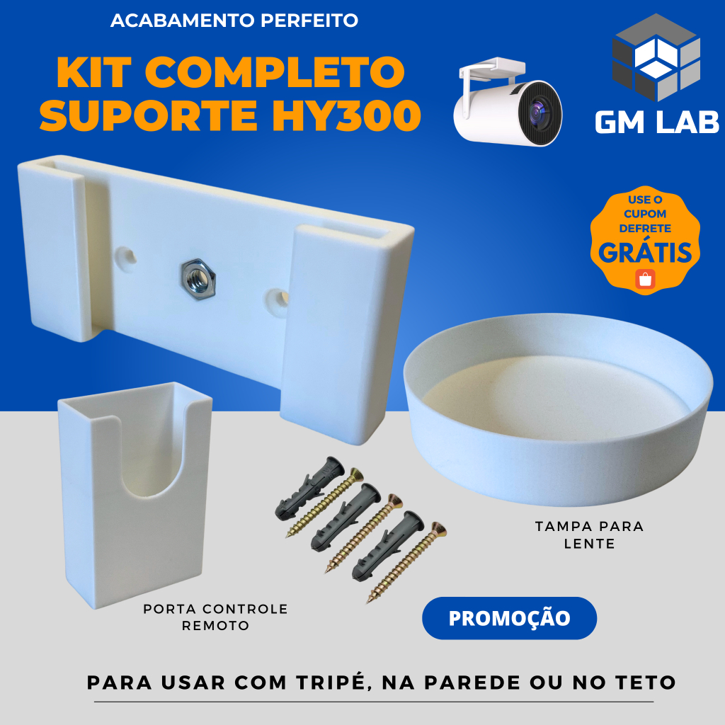 Kit Completo Suporte HY300 de Teto e Parede Retroprojetor Projetor Compatível com Projetor Magcubic
