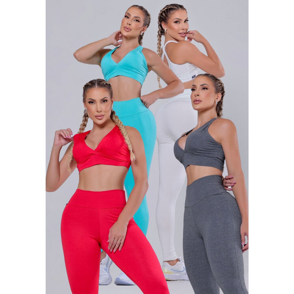 Promoçao Conjunto Fitness Basico Academia AQN SPORT