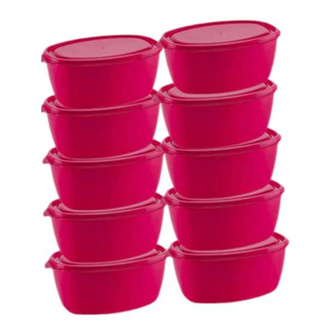 kit 100 marmitas 1litro oval pote organizador vasilha atacado brinde em Oferta na Shopee