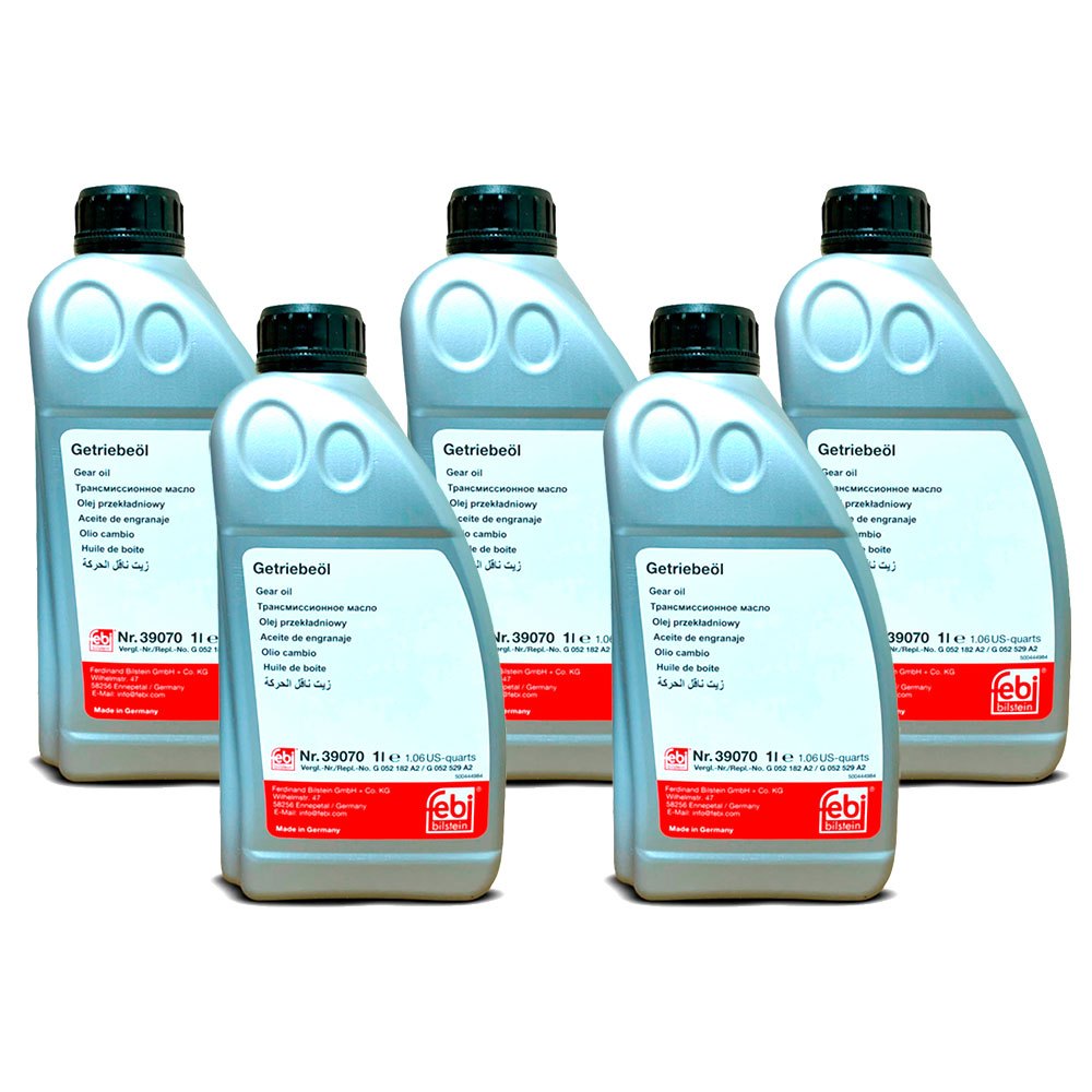 Kit 5 Oleo Cambio Automatico Atf Dsg Febi 39070 Volkswagen Audi BMW Mercedes Citroen Peugeot