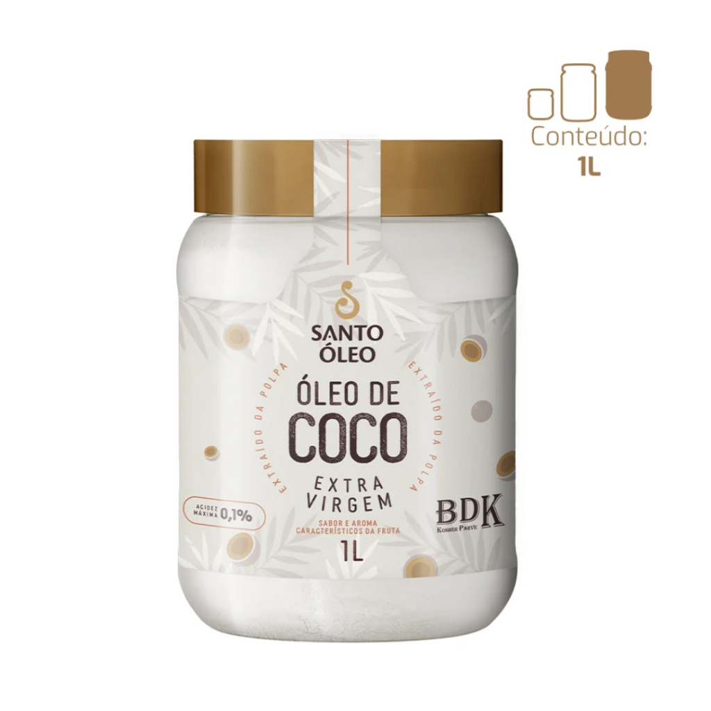 Óleo de Coco Extravirgem Polpa 1L Santo Óleo