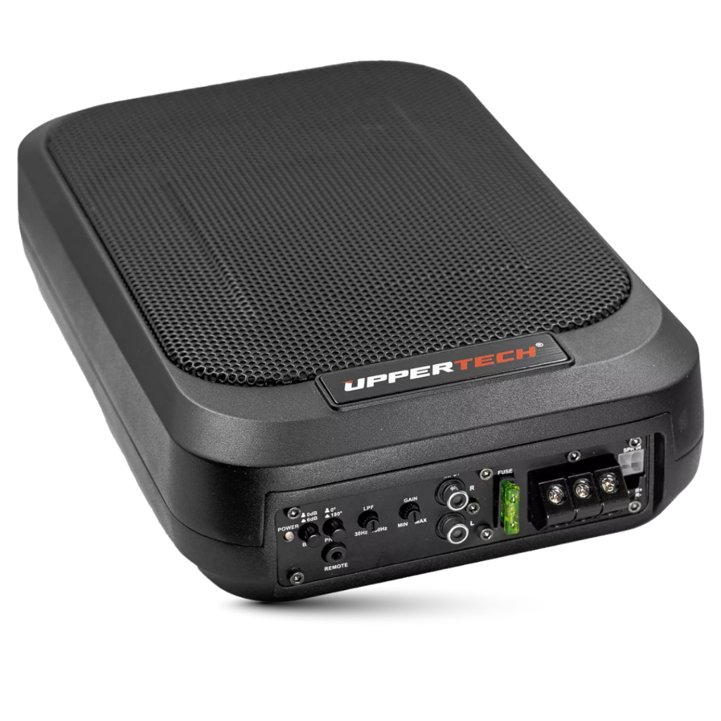 Caixa Amplificada Slim Aluminio 220wrms Subwoofer Uppertech