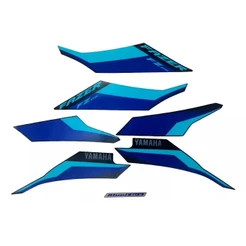 Kit Adesivo Moto Compatível Fazer 250 2024 Faixa Azul
